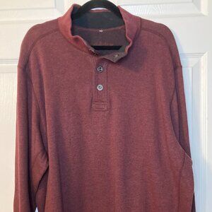 Tommy Bahama Men's 'Flipfield' Snap Reversible Sweatshirt - Red - Size XXL